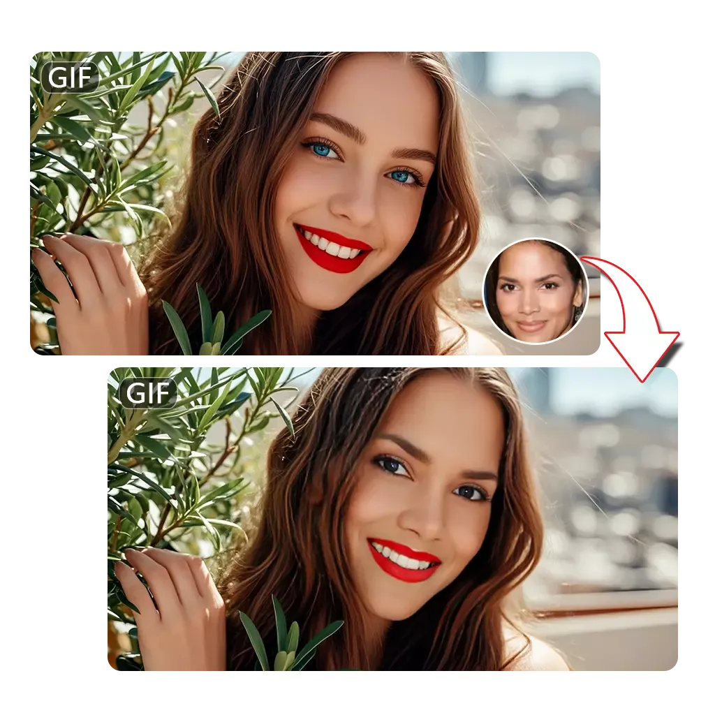 AI GIF face swap playground
