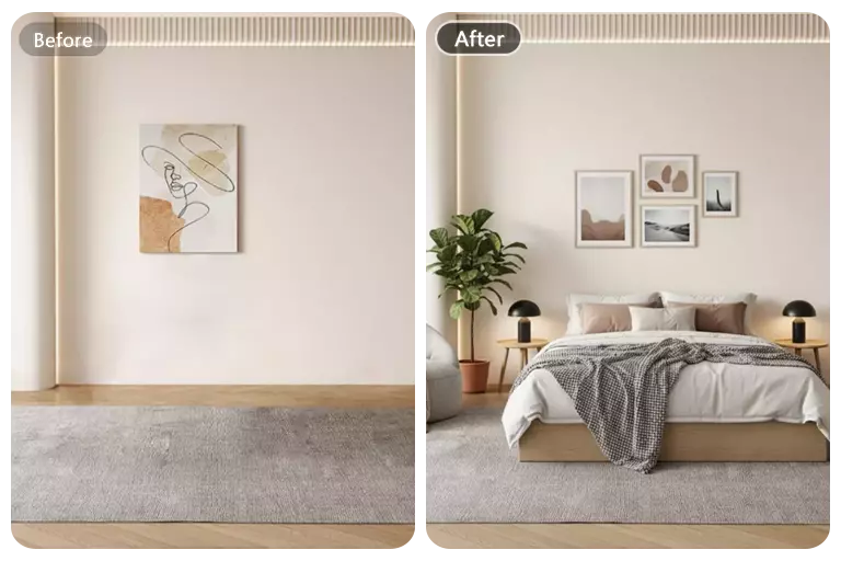 Sube fotos de habitaciones vacías