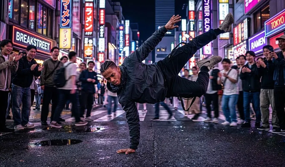 Images of street dance performances generated using GPT Image 2 prompts