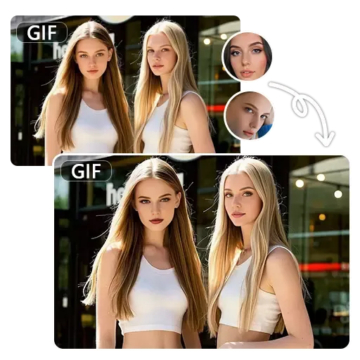 AI GIF face swap playground